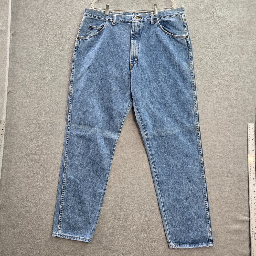 VINTAGE Wrangler Men Jeans 40x32 Blue Denim Cowboy Cut Tapered Relaxed Fit NWT
